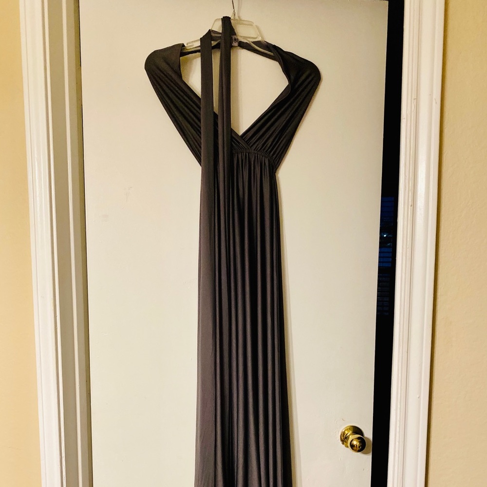 Charcoal grey infinity dress!